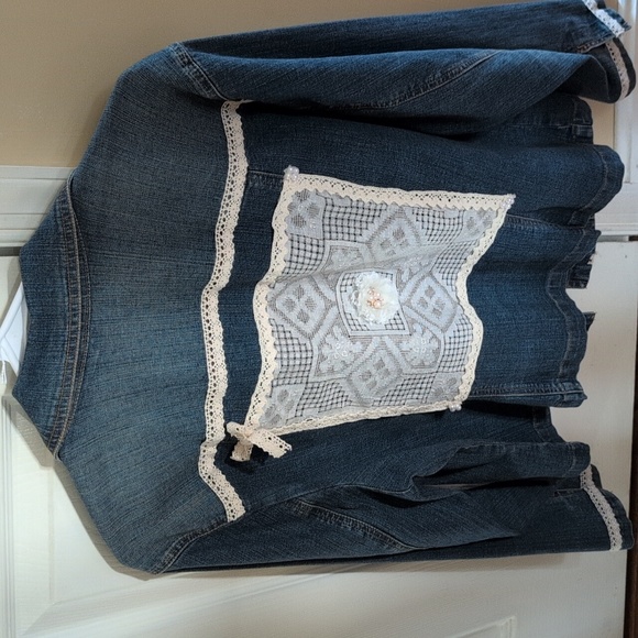 Upcycled Jean Jacket - Picture 3 of 7